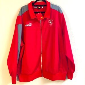 NEW Puma Scuderia Ferrari Track Jacket Size XXL Red Grey